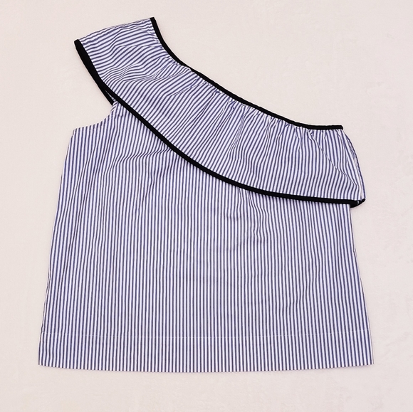 J. Crew Ruffle One Shoulder Top - Picture 2 of 10